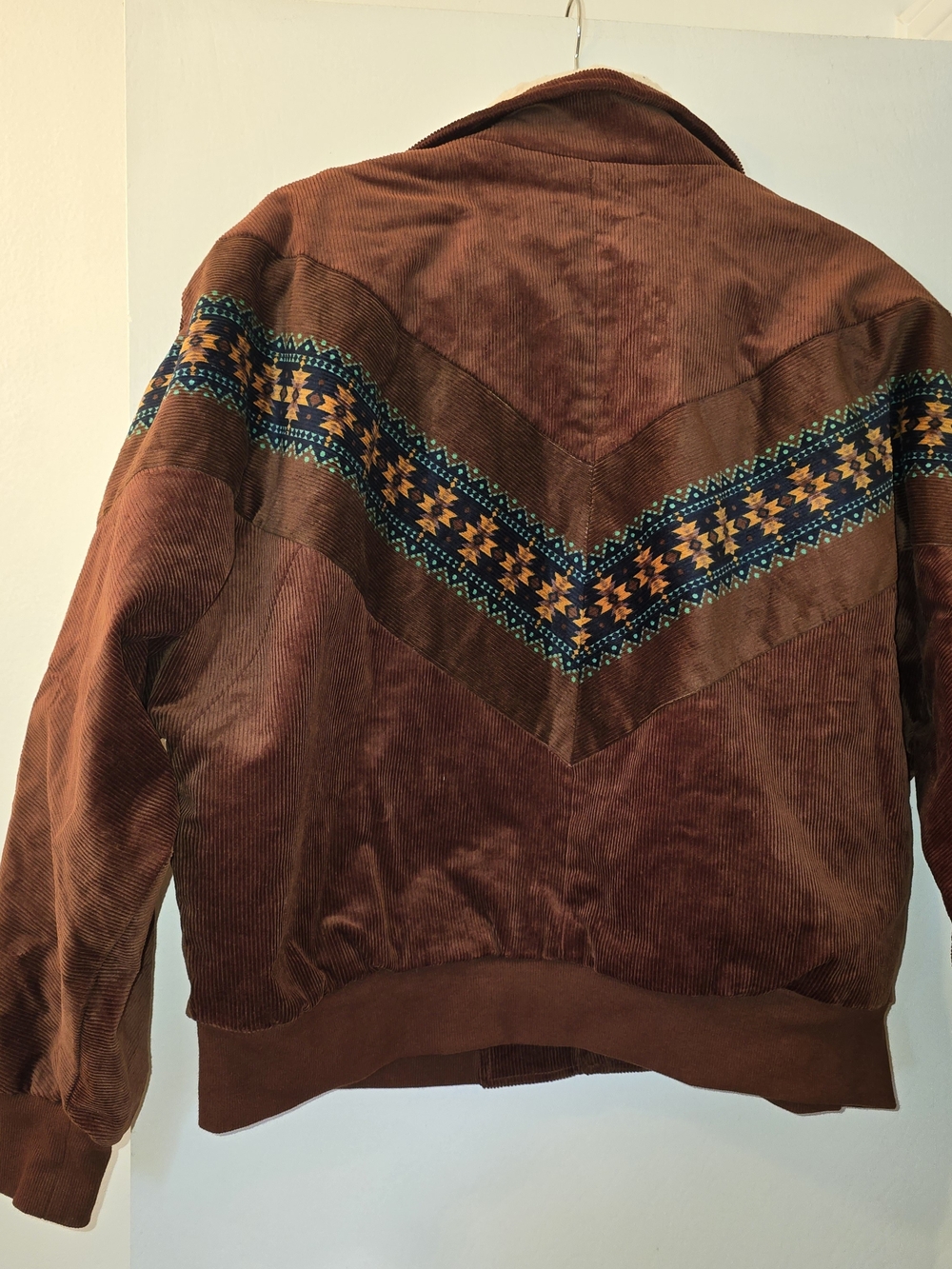 NWT Wildfox Women's Brown Sherpa-Lined Corduroy Jacket - Picture 4 of 9